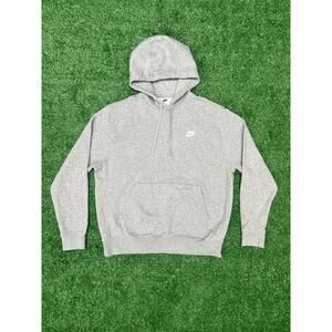 Nike Club Fleece Hoodie Gray SZ Large